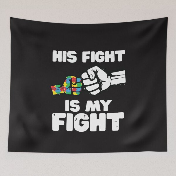 Item preview, His Fight Is My Fight Autism Awareness Support Puzzle designed and sold by kiralynstration.