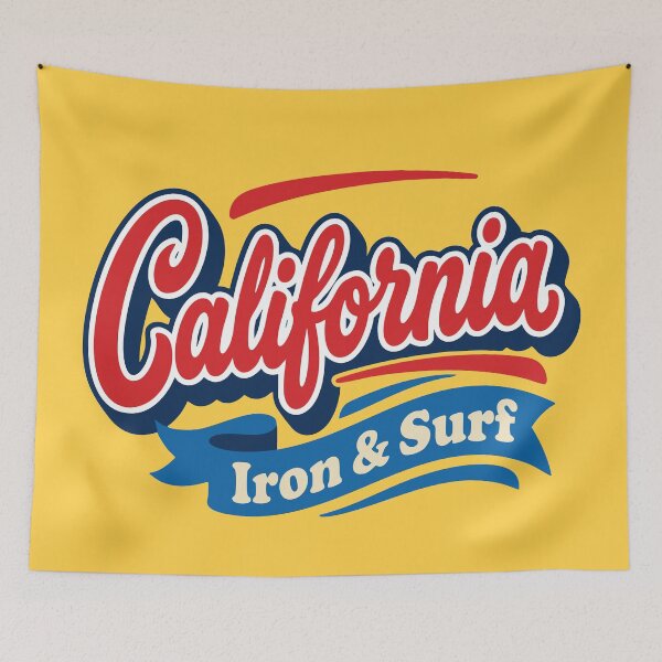 Item preview, Retro California Iron & Surf Vintage – Classic Americana Style designed and sold by Cozy-Old-Pub.