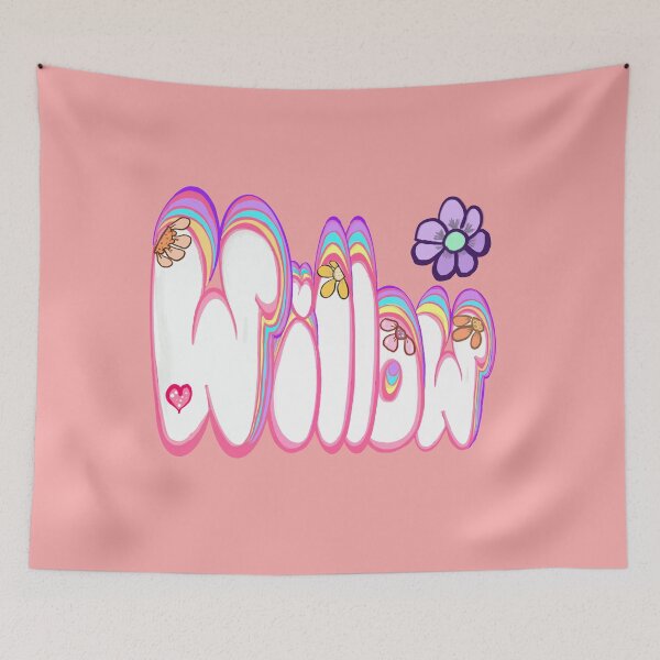 Item preview, Willow popular girls and women first name in white and pastel flowers. Personalized personalised customized name Willow designed and sold by Artonmytee.