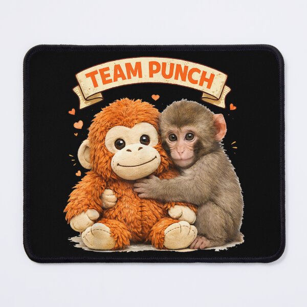 Item preview, Team Punch Cute Monkey And Orangutan Plush Hugging Best Friends designed and sold by River Silva.