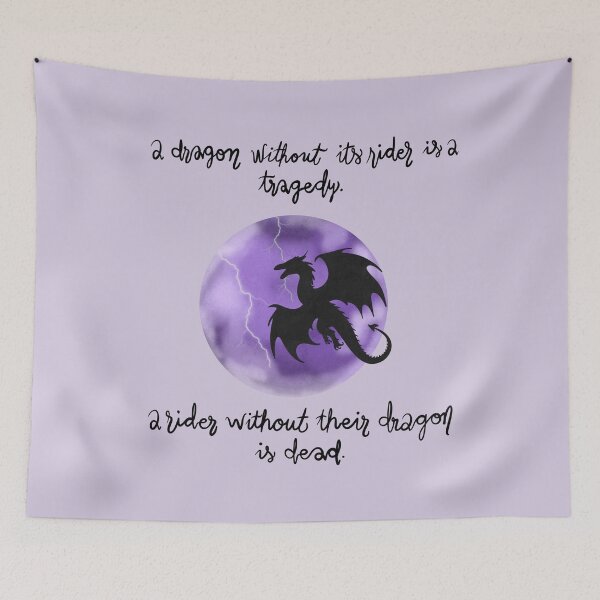 Item preview, Fourth Wing Dragon and Thunder quote designed and sold by ellealsopaints.