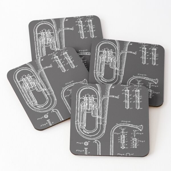 Item preview, Vintage Tuba Patent Blueprint designed and sold by Judamigoioni.