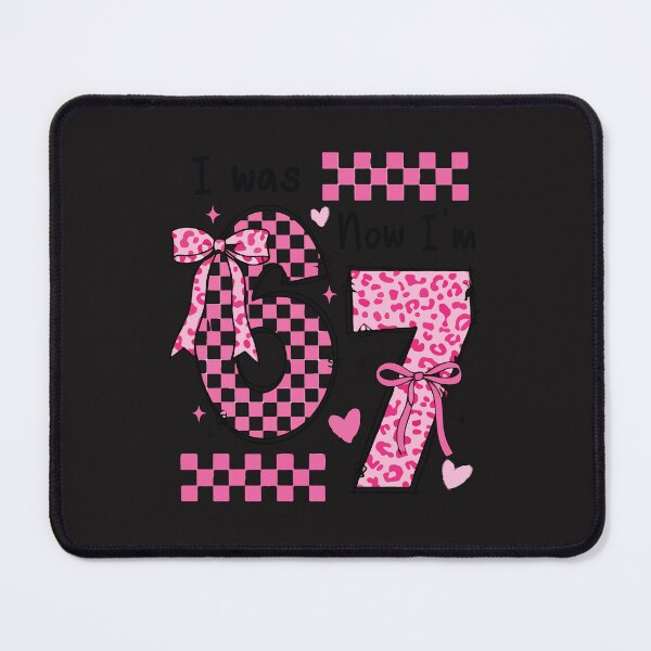 Item preview, I Was 6 Now I'm 7 Cute Pink Girls 7th Birthday designed and sold by kiralynstration.