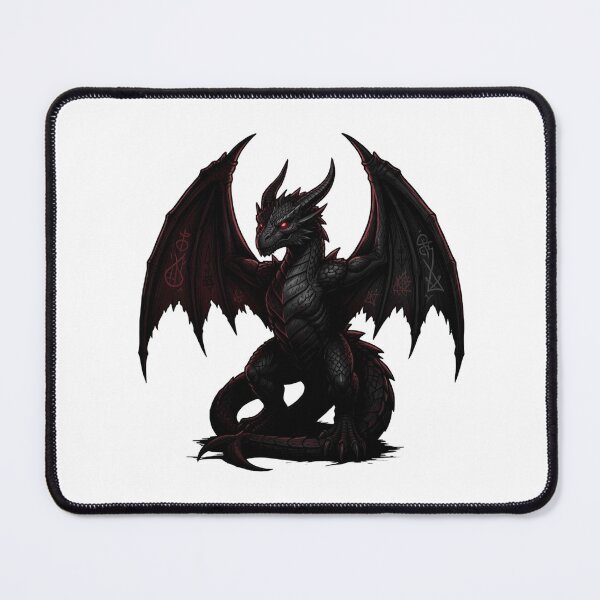 Item preview, Red Eyed Demon Beast - Dark Fantasy Dragon designed and sold by myforestfog.