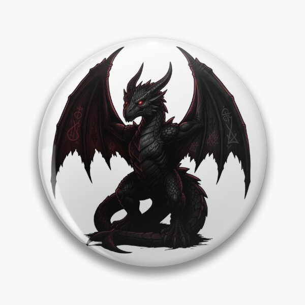 Item preview, Red Eyed Demon Beast - Dark Fantasy Dragon designed and sold by myforestfog.