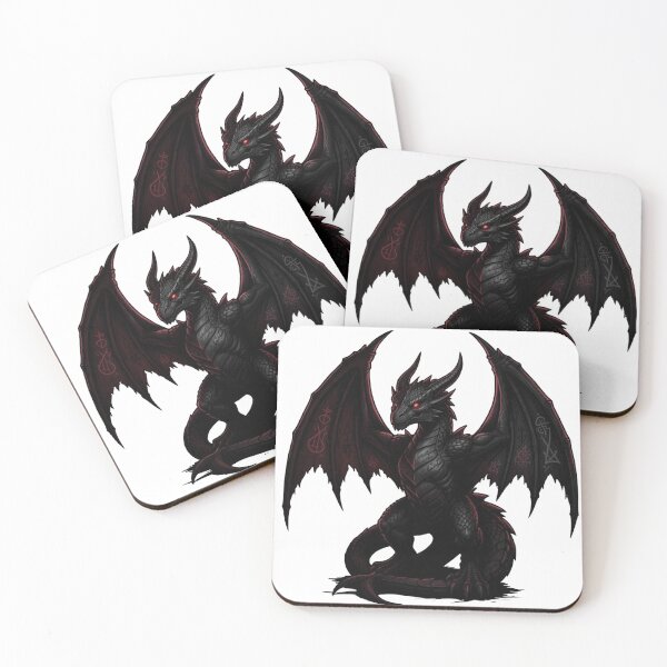 Item preview, Red Eyed Demon Beast - Dark Fantasy Dragon designed and sold by myforestfog.