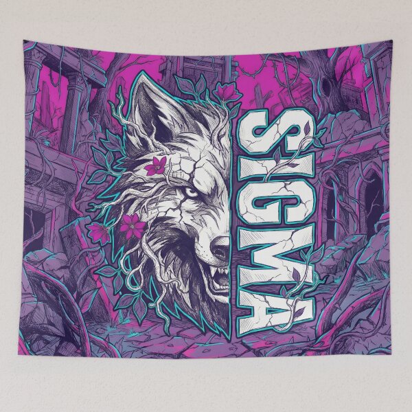Item preview, Ironic Sigma Wolf Cyberpunk Streetwear Aesthetic designed and sold by MarCinu Art.