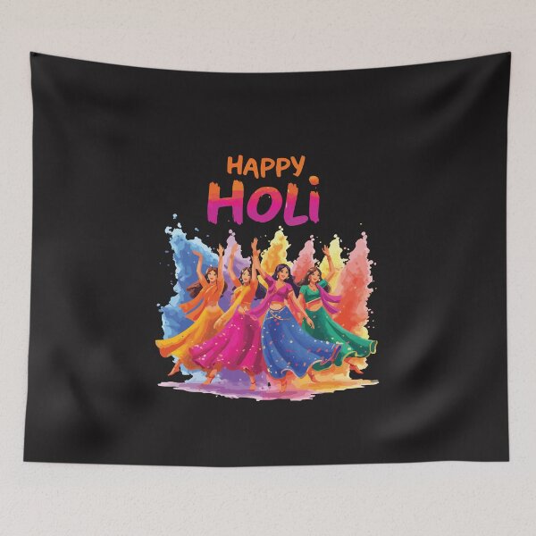 Item preview, Happy Holi Festival Color Splash Indian Celebration Dance designed and sold by kiralynstration.