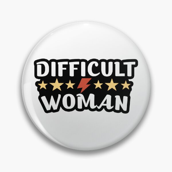 Item preview, Difficult Woman Minimalist Typography – Bold Feminist Statement Design designed and sold by OlizaPrint.