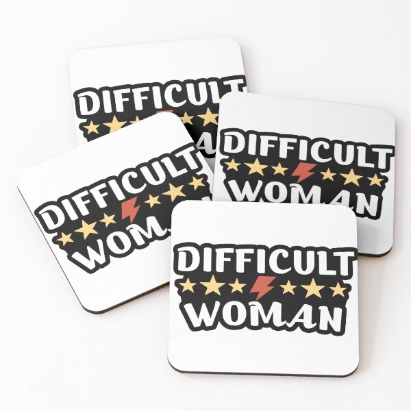 Item preview, Difficult Woman Minimalist Typography – Bold Feminist Statement Design designed and sold by OlizaPrint.