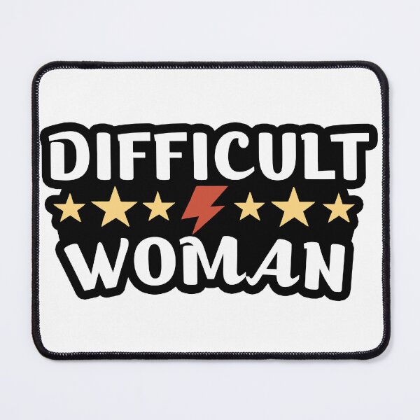 Item preview, Difficult Woman Minimalist Typography – Bold Feminist Statement Design designed and sold by OlizaPrint.