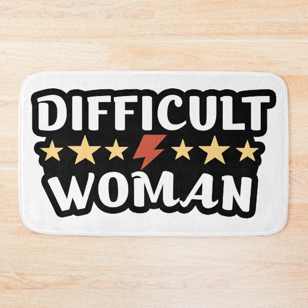 Item preview, Difficult Woman Minimalist Typography – Bold Feminist Statement Design designed and sold by OlizaPrint.