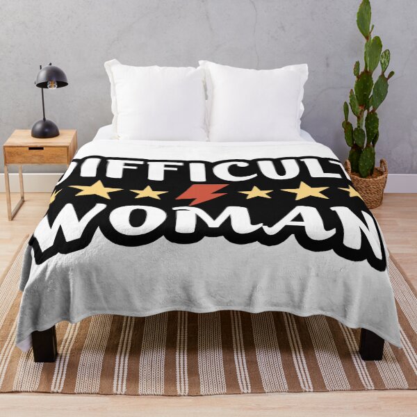 Item preview, Difficult Woman Minimalist Typography – Bold Feminist Statement Design designed and sold by OlizaPrint.