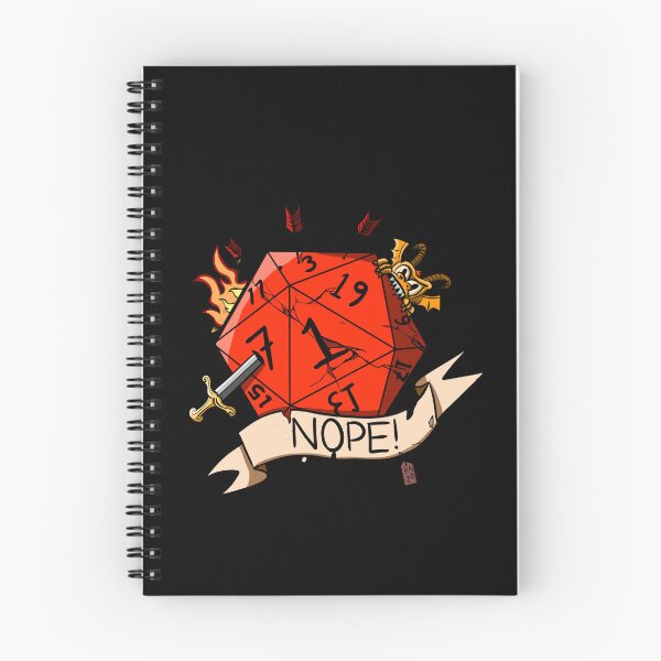 Item preview, Nat One 'Nope' D20 Dice designed and sold by Side Quest Illustrations.