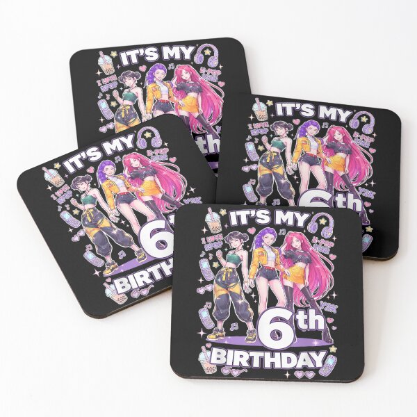 Item preview, It Is My 6th Birthday K-Pop Star Y2K Aesthetic Anime Girls designed and sold by Serene woods.