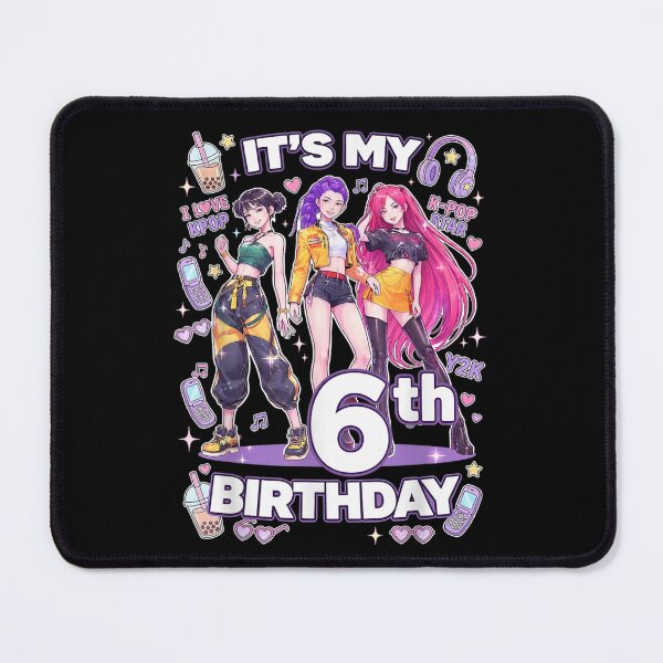 Item preview, It Is My 6th Birthday K-Pop Star Y2K Aesthetic Anime Girls designed and sold by Serene woods.