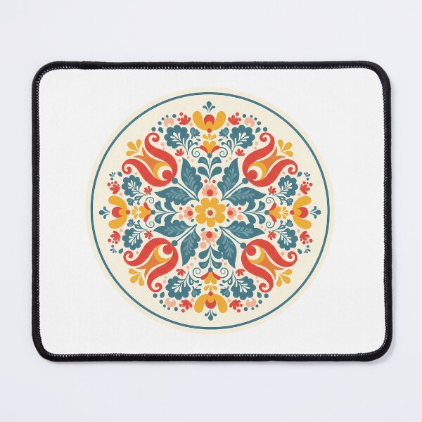 Item preview, Scandinavian Folk Art Floral Mandala – Decorative Pattern by heidiannemorris © designed and sold by FOLK ART FUSION.