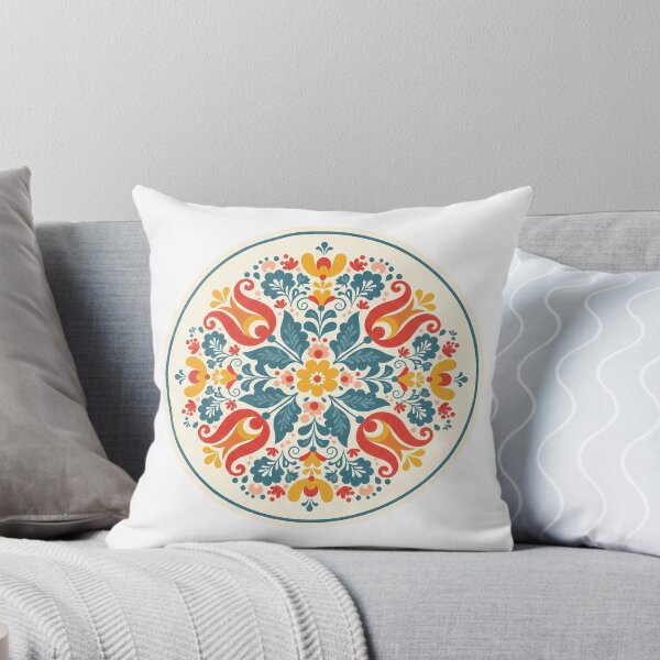 Item preview, Scandinavian Folk Art Floral Mandala – Decorative Pattern by heidiannemorris © designed and sold by FOLK ART FUSION.
