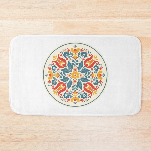 Item preview, Scandinavian Folk Art Floral Mandala – Decorative Pattern by heidiannemorris © designed and sold by FOLK ART FUSION by heidiannemorris.