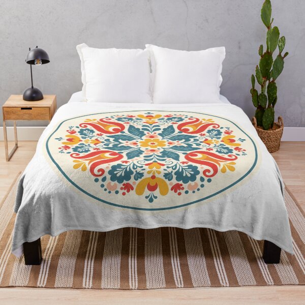 Item preview, Scandinavian Folk Art Floral Mandala – Decorative Pattern by heidiannemorris © designed and sold by FOLK ART FUSION by heidiannemorris.