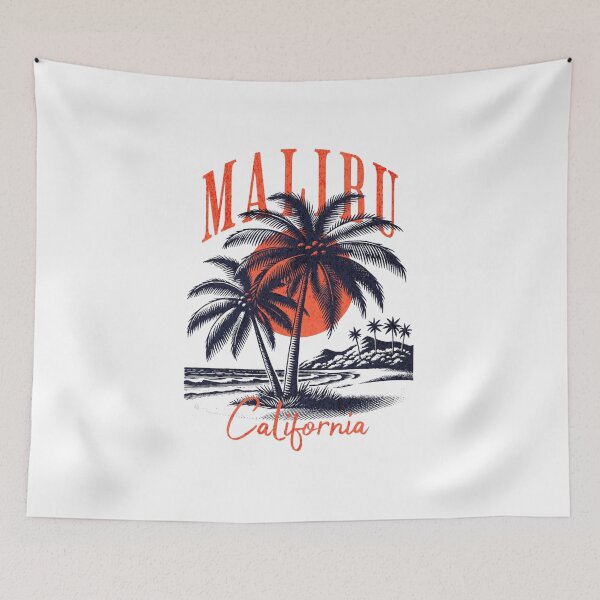 Item preview, Malibu California Vintage Beach Sunset designed and sold by Oniyasha.