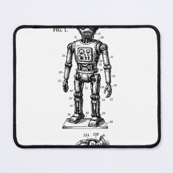 Item preview, Vintage Humanoid Robot Patent Blueprint designed and sold by Judamigoioni.