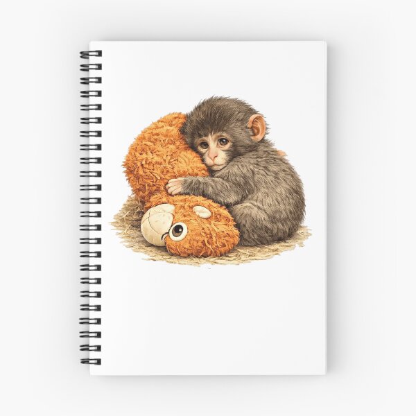 Item preview, Sad Monkey Punch, Baby Monkey Punch Holding Plush Toy designed and sold by BingyBongoArt.