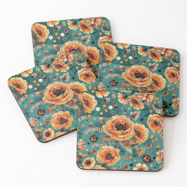 Item preview, Coquette floral music pattern designed and sold by Manicmomma78.