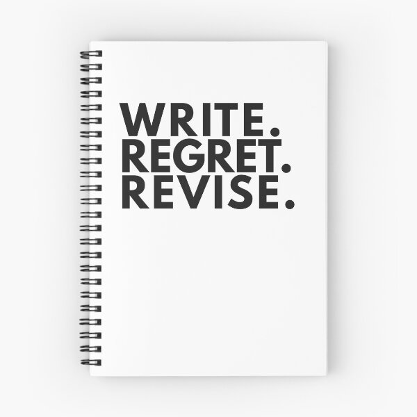 Item preview, Write Regret Revise – Minimalist Writer Humour Typography Poster designed and sold by PKDWriterMerch.