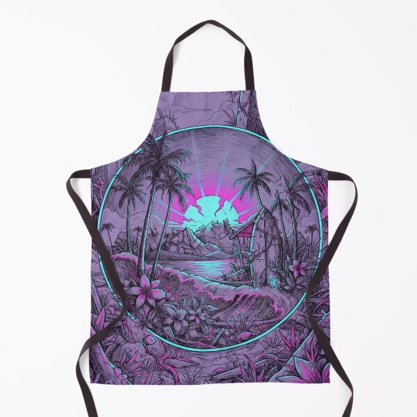 Item preview, Solarpunk Cyberpunk Neon Tropical Ruins 2026 designed and sold by MarCinu Art.