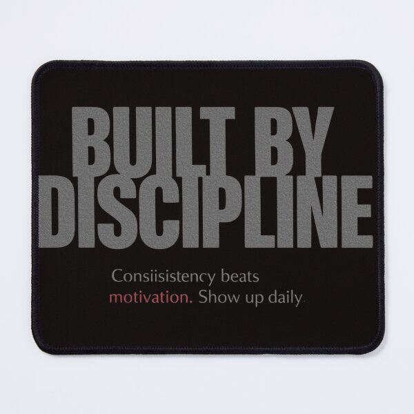 Item preview, Built by Discipline — Fitness Motivation Quote designed and sold by guchieworldcollection.