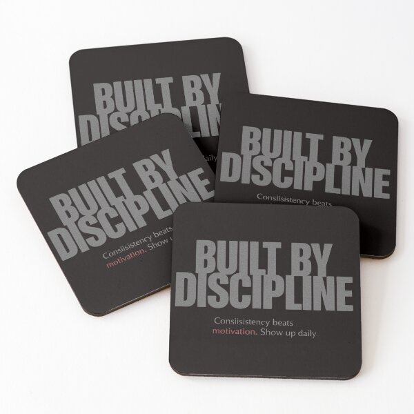 Item preview, Built by Discipline — Fitness Motivation Quote designed and sold by guchieworldcollection.