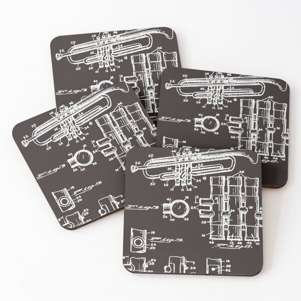 Item preview, Vintage Trumpet Patent Blueprint designed and sold by Judamigoioni.