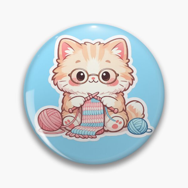 Item preview, Knitting Cat with glasses  designed and sold by Iail Ioa.
