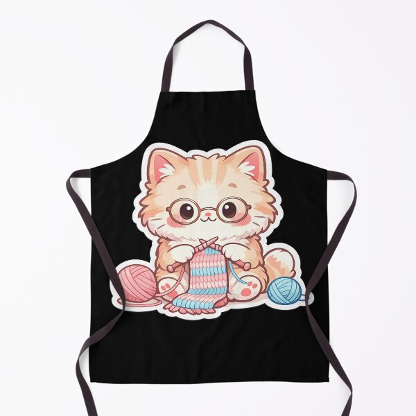 Item preview, Knitting Cat with glasses  designed and sold by Iail Ioa.