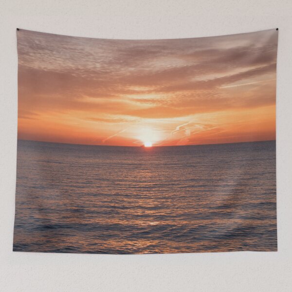 Item preview, Serendipity - Tiny Ship Kissing Omega Sunset on the Horizon designed and sold by Georgia Mizuleva.