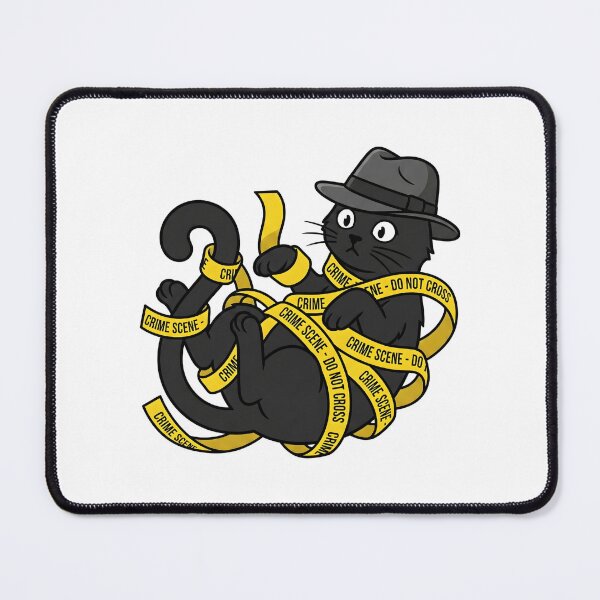 Item preview, Detective Black Cat Tangled in Crime Scene Tape designed and sold by Kvarny.