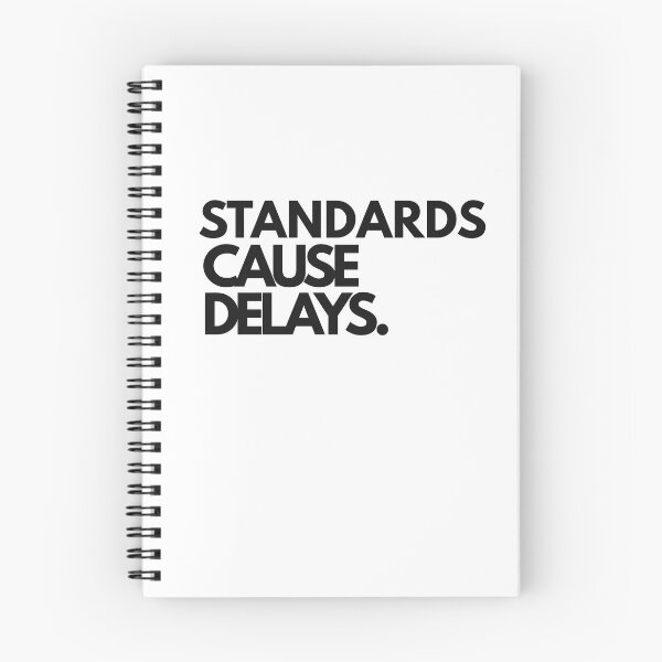 Item preview, Standards Cause Delays – Minimalist Writer & Editor Typography Poster designed and sold by PKDWriterMerch.