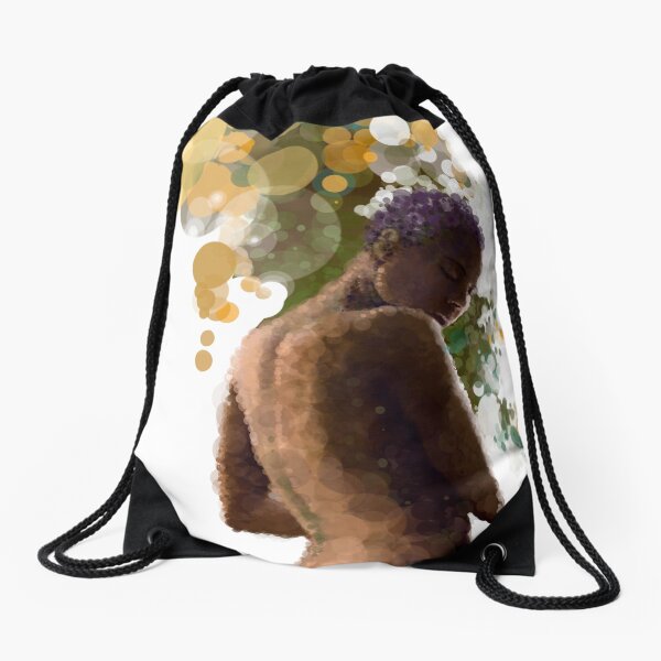 cellular automata Drawstring Bag