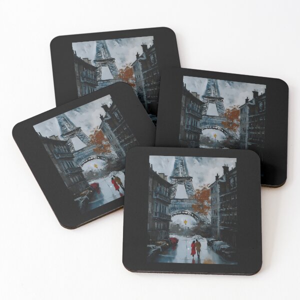 Item preview, Rainy Evening Stroll under the Eiffel Tower  designed and sold by shehryart.