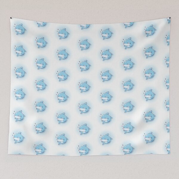 Item preview, Kawaii Baby Shark in Pastel Minimalist Style designed and sold by mayatA-rt.