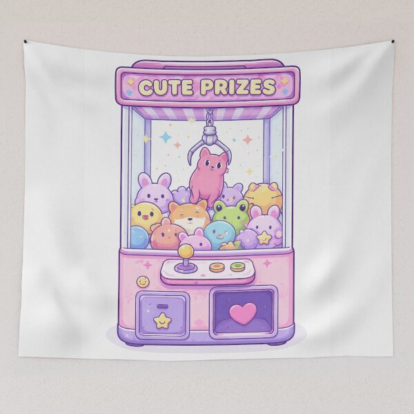 Item preview, Kawaii Claw Machine with Plush Toys – Cute Arcade Aesthetic designed and sold by DrizzyV.