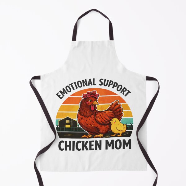 Aperçu de l'œuvre Poulet de soutien émotionnel – T-shirt rétro amusant « Maman poule » à la ferme créée et vendue par HubCreates.