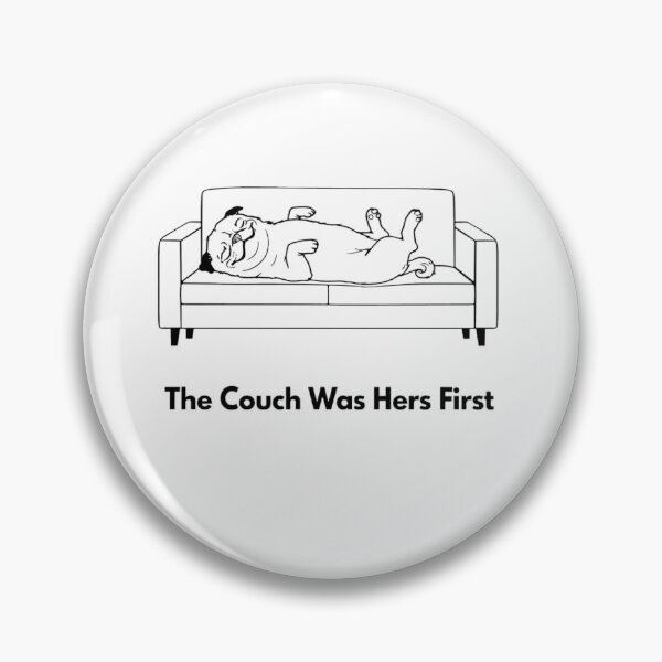 Item preview, The Couch Was Hers First — Pug Mom Shirt — Minimalist Line Art — Dog Mom Gift designed and sold by PawMuse Studio.