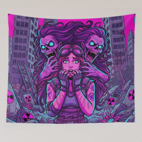 Item preview, Cyberpunk Horror Neon Goth Undead Ghouls Punk Revival 2026 designed and sold by MarCinu Art.