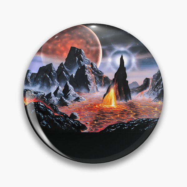 Item preview, Alien Volcanic Landscape- Vintage Sci-Fi  Art  designed and sold by jakkkc.