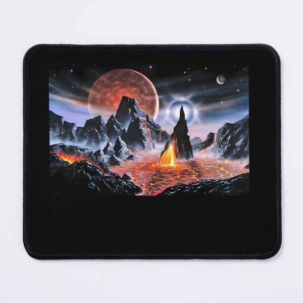 Item preview, Alien Volcanic Landscape- Vintage Sci-Fi Art designed and sold by jakkkc.