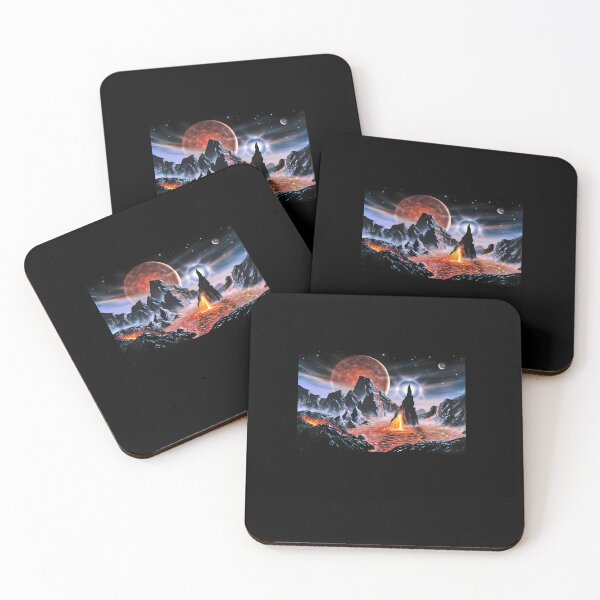 Item preview, Alien Volcanic Landscape- Vintage Sci-Fi  Art  designed and sold by jakkkc.