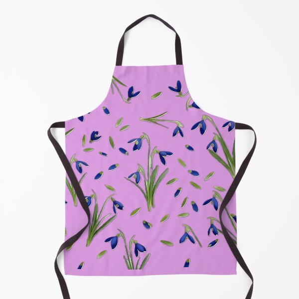 Item preview, Deep Indigo Snowdrops - Abstract Floral Harmony designed and sold by PawsyVibe.