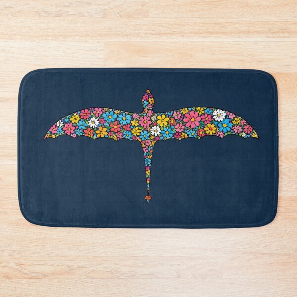 Item preview, Floral Dragon Silhouette – Colorful Flower Mosaic Fantasy Art designed and sold by blankTeeShirt.
